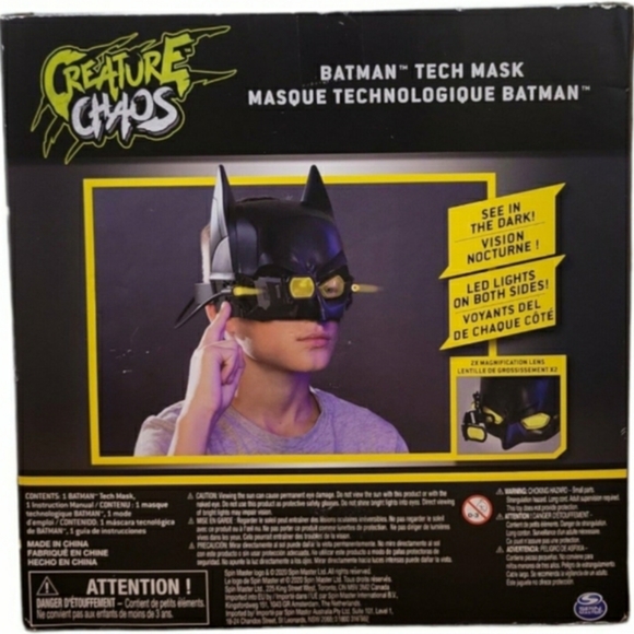 Batman Tech Mask /LED Lights 2x Magnification Lens Creature Chaos - Picture 10 of 10